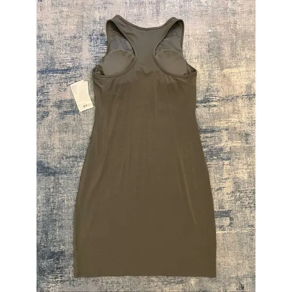 Athleta Vintage Flight Green Barre Bralette Racerback Mini Dress Large - Image 3