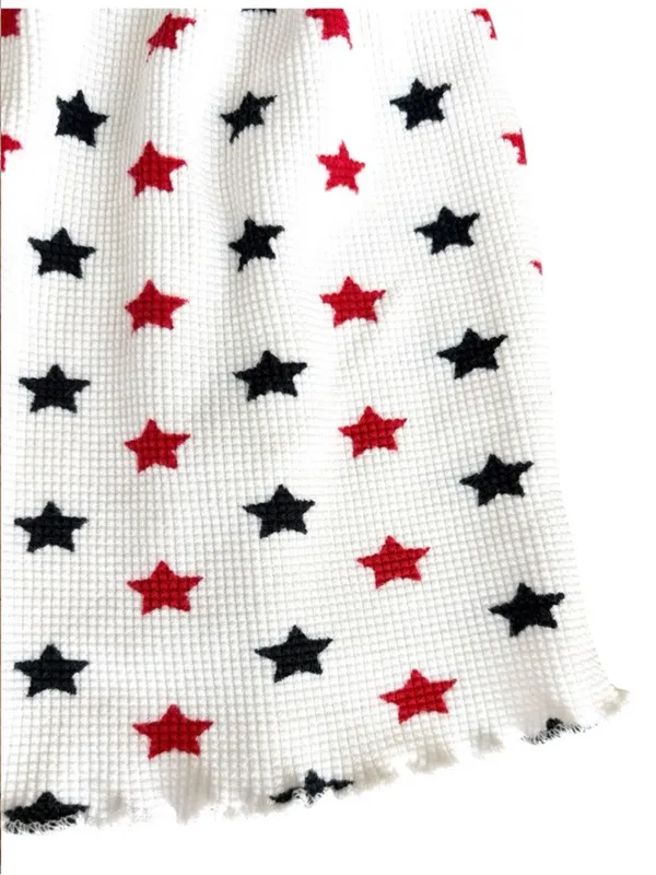 Like New BEACH RIOT Bay Thermal Sleep Set Americana Star Pattern Size Small - Image 6