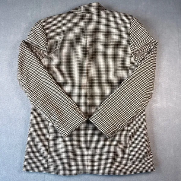 Stradivarius Brown Houndstooth Double Breasted Blazer Jacket Womens Size Medium - Image 5