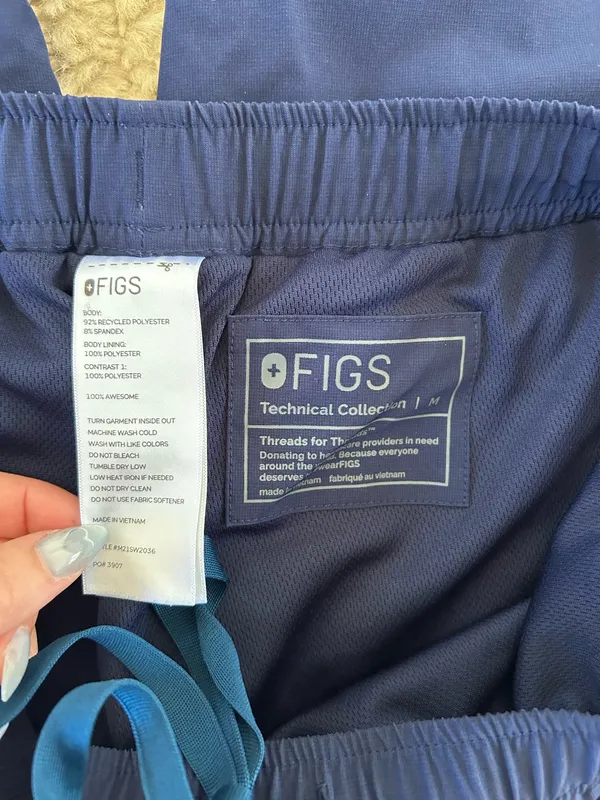 Figs Tansen FREEx Lined Jogger Scrub Pants Navy Size Medium - Image 8
