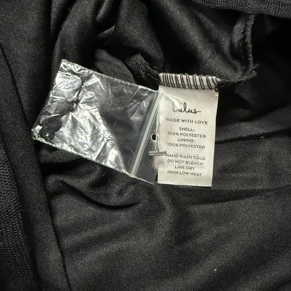 Lulu’s Ace of Spades Black Sequin Bodycon Dress S Polyester Stretchy Lulus - Image 6