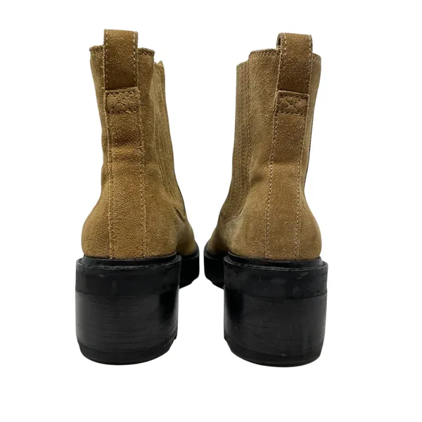 Madewell The Gwenda‎ Platform Ankle Boot Chunky Platform Suede Tan Size US 7 - Image 10