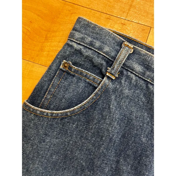Vintage 90s Plus Sized Denim Jean Maxi Skirt Starwear Size 12/14 - Image 7