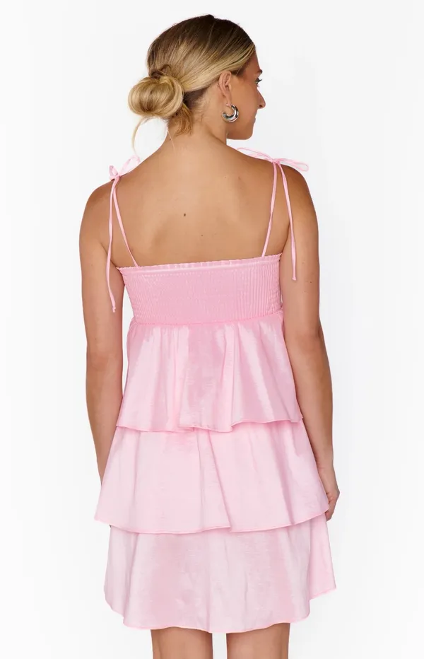 Show Me Your Mumu Meet Cute Dress Light Pink Taffeta - Image 2