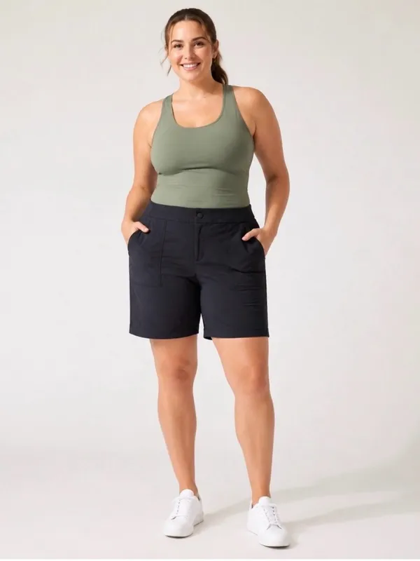 Athleta Trekkie Bermuda 2.0 Hiking Outdoor Nylon Shorts Black Size 22 - Image 2