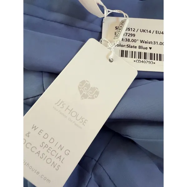 NWT JJ's House Slate Blue Bridesmaid Mother of Bride Sheath Dress NWT Size 12 - Image 10