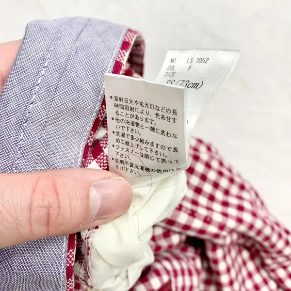 Universal Language Gingham Trousers Womens Size SS Red White Check Cotton‎ Pants - Image 9