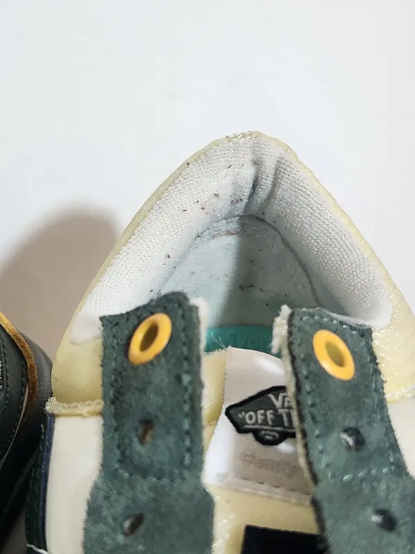 Vans Old Skool Overt Plus ComfyCush Green and Yellow Sneakers Women 7.5 Men 6 - Image 5