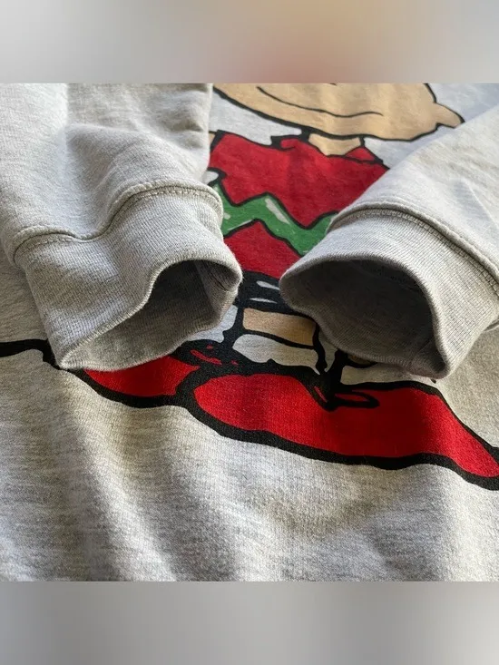 Peanuts Christmas Charlie Brown Gray Sweater size XS - Image 3