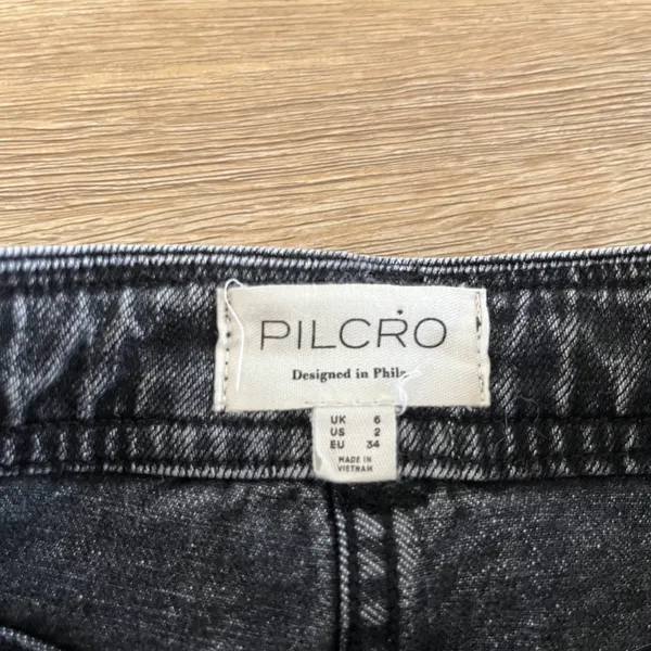 Pilcro Moto Wrap Denim Mini Skirt Jean - Image 4