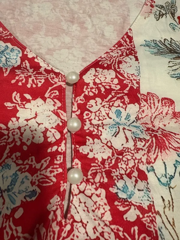 Floral Shirt Red - Image 6