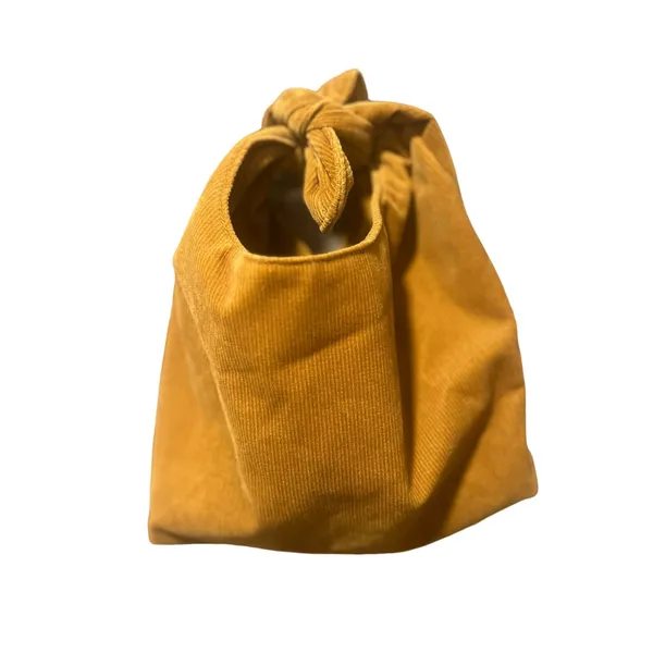 Merit Womens Yellow Corduroy Open Tie Strap Tote Bag 90s style - Image 3