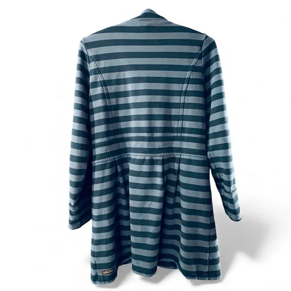 Matilda Jane Blue Striped Jacket Fall Breeze Gold-Tone Button Down Women's Sz M - Image 3