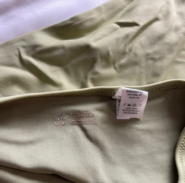 Aerie Women's Sage 90s High Cut Cheeky Bikini Bottom Sz M - Image 4