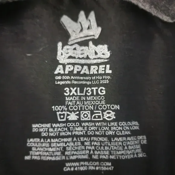 Legends Apparel, Saweetie Icy Girl Hip Hop 50th Anniversary Shirt, Size 3X-Large - Image 3