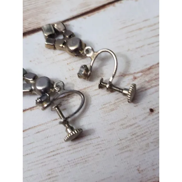 Vintage Screw On Earrings - 1 & 1/8" Dangle - Image 4