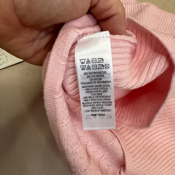 The Prairie by Rachel Ashwell Women's Pink Scoop Neck Blouse Size L Cottage Core - Image 5