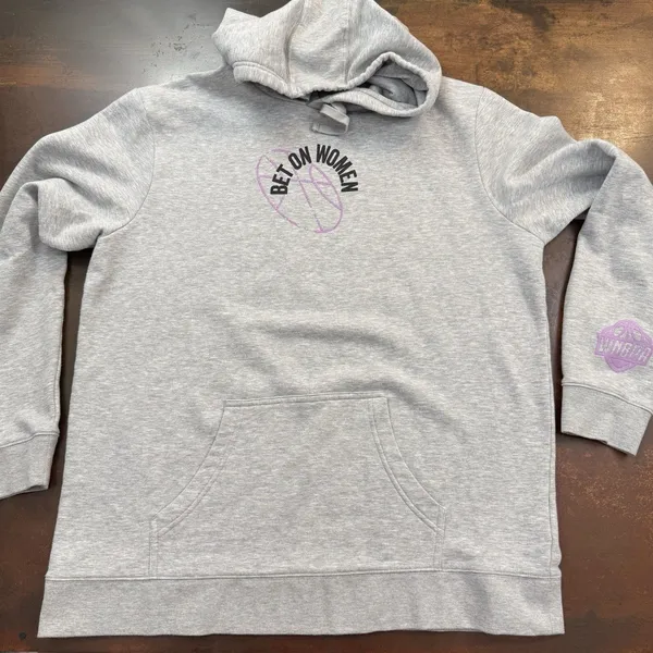 Fanatics Heather Gray Bet On Women WNBPA Basketball Sports Hoodie Sportswear 2XL - Image 2