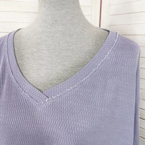 We The Free Thermal‎ Dolman Sleeve Slouchy Crop Shirt Lavender Purple XS - Image 6