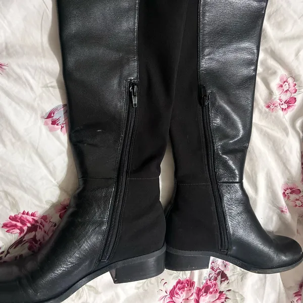 Nine West Black Leather Riding Boots - Image 5