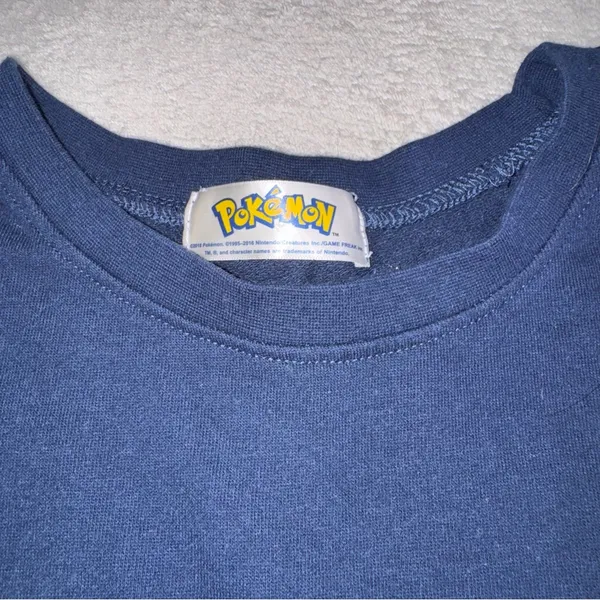 Pokémon Navy Blue Pikachu Graphic Long Sleeve Shirt - Image 3