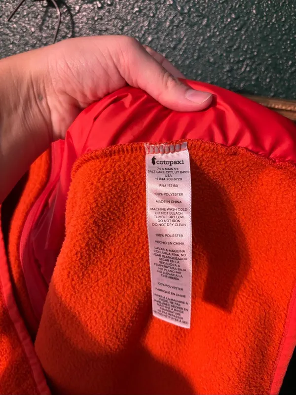 Cotopaxi Teca Fleece Full Zip Jacket Womens XXL Burnt Orange Retro - Image 3