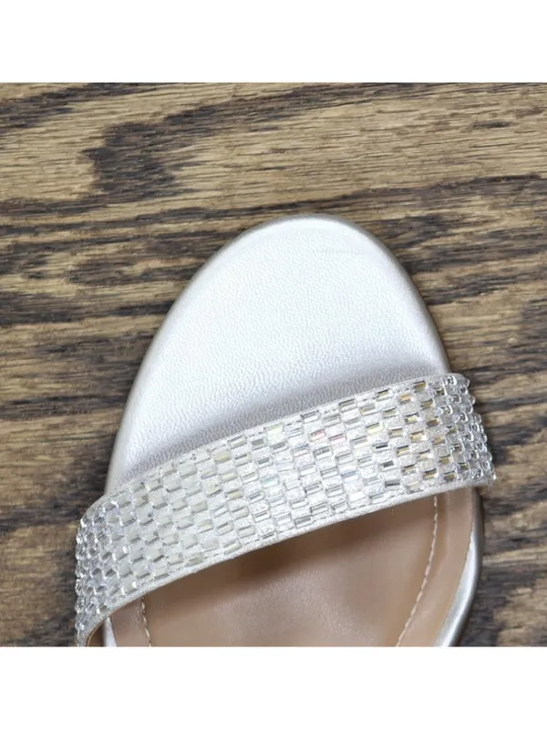 Style & Co Womens Phillys Two-Piece Evening Heeled Sandals Silver Gray 8M - Image 9