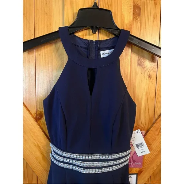 EMERALD SUNDAE Juniors' Embellished-Waist A-Line Dress size XXS nwt (3356) - Image 4