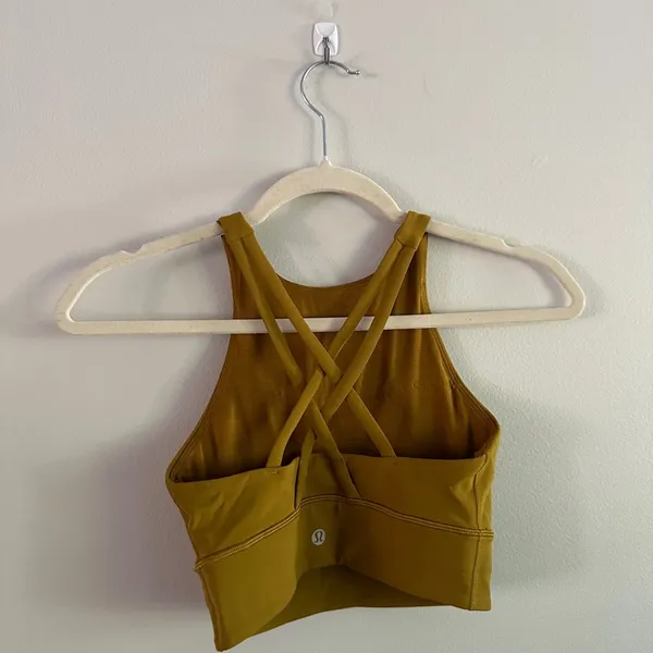 Lululemon Energy Bra High Neck Long Line - Gold Spice - Size 4 - NEW - Image 9