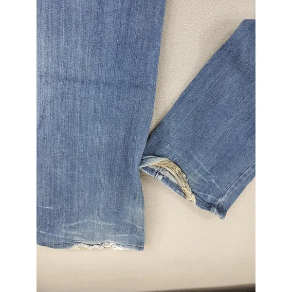 Refuge Bootcut Jeans Women 9L Blue Good‎ Low Rise Embroidered Pockets Stretch - Image 5