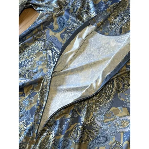 Collection ETC Womens House‎ Dress Paisley Long Sleeve Medium Polyester 1/2 Zip - Image 7