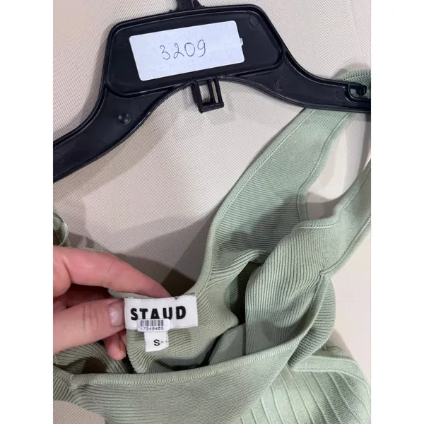 Staud Ellison ombre pleated Midi Dress Jade Tie Dye Small - Image 2