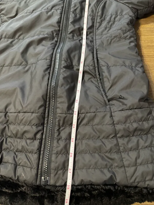 The North Face Mossbud Swirl Reversible Black Hooded Quilted Parka - Image 13