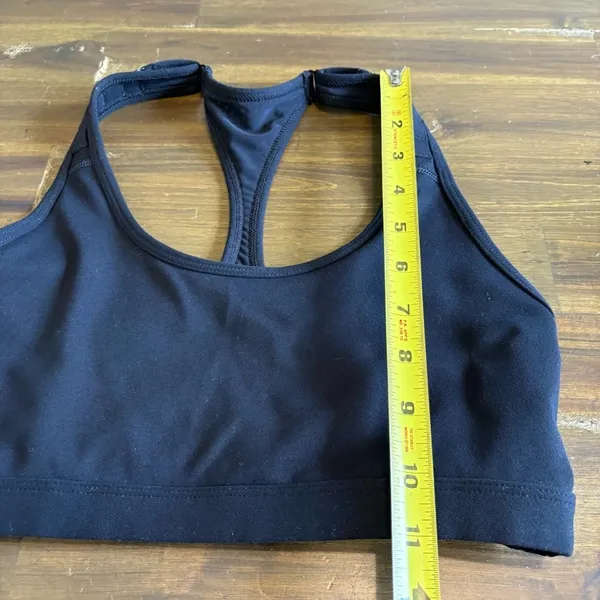 Lorna Jane Black Adjustable Sports Bra Small Mesh Not Padded Active - Image 4