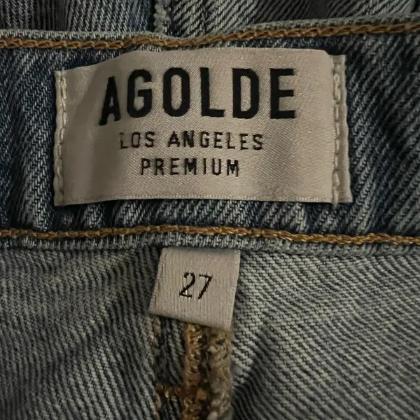 AGOLDE Parker Vintage Cut Off Denim Short 27 Women’s Swapmeet Blue - Image 4