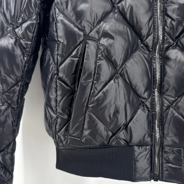 Alo Yoga Idol Bomber Workout Jacket‎ Black Down Filled Puffer Small EUC - Image 5