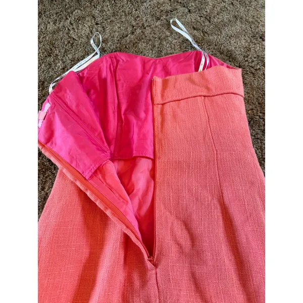 Lilly Pulitzer Bibi Strapless Corset Mini Dress in Ginger Pink Textured Barbie - Image 5