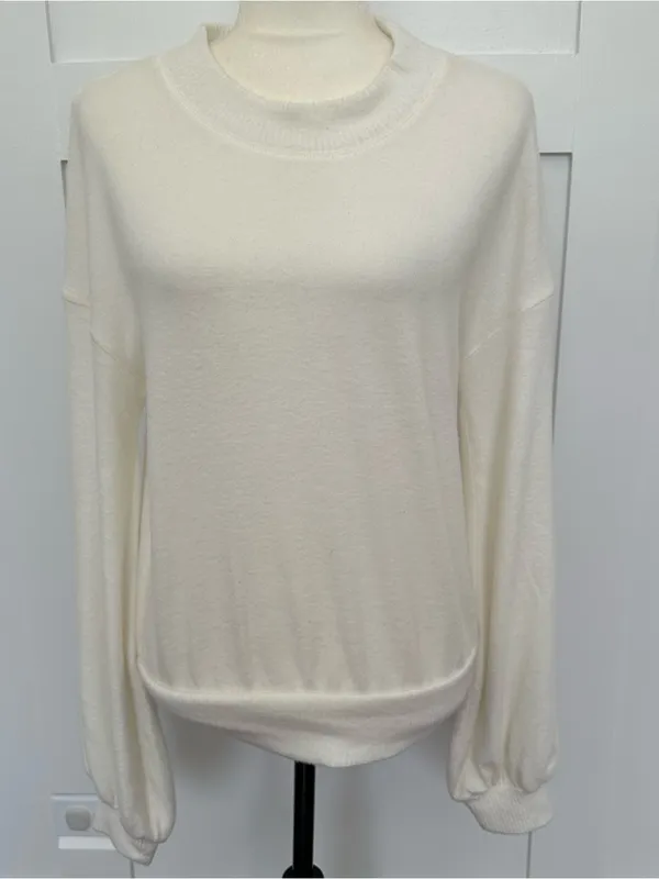 Free People White Soft Pullover Sweater - Image 5