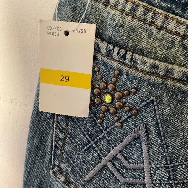 Vintage Y2K 7 For All Mankind Bootcut Jeans Women’s Sz 29 Studded Low Rise NWT - Image 5