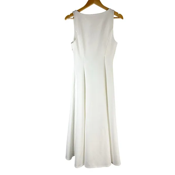 Reformation Mikol Princess Seam Pleated A-Line Midi Dress Medium - Image 2