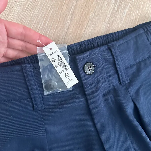 NWT Madewell Straight-Leg Pants High Rise, Drapeweave TENCEL™ Blend – Navy color - Image 8