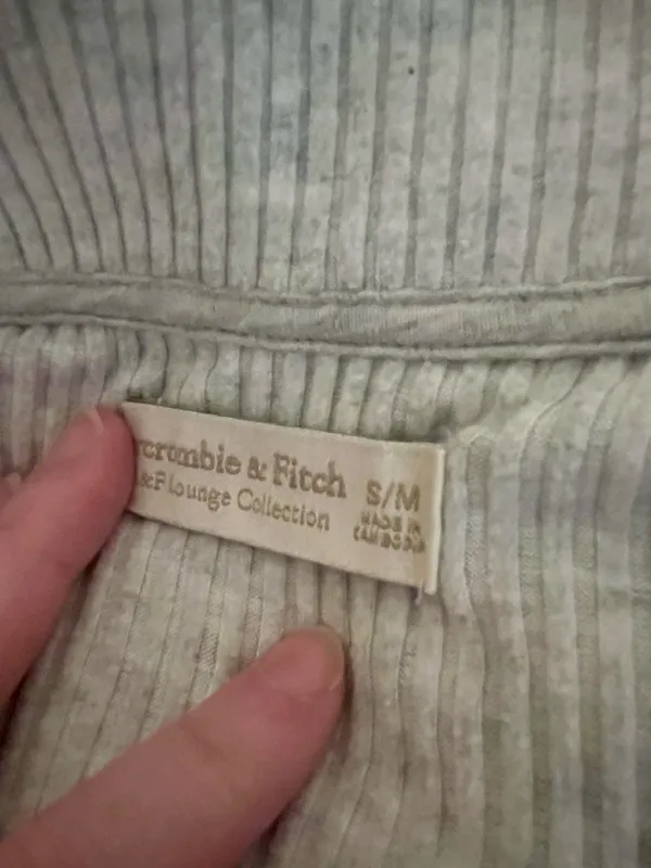 Abercrombie & Fitch Ribbed Sweatshirt Size M Gray - Image 3
