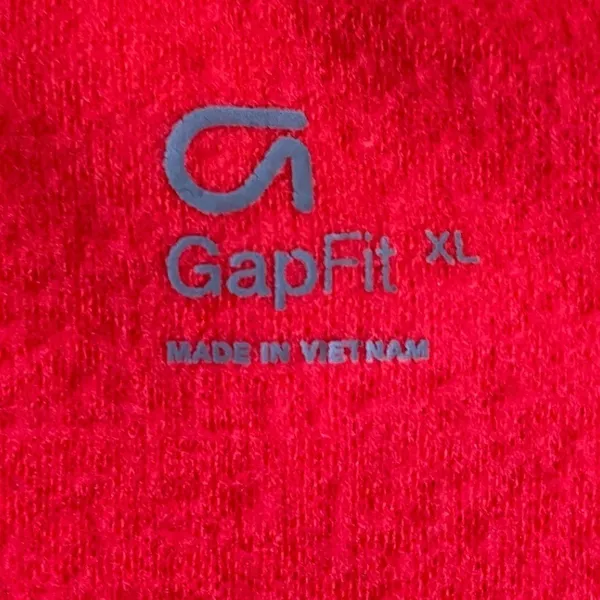 GapFit Womens XL Pink Red Full Zip Hoodie‎ Thumbhole Athletic Jacket Funnel Neck - Image 2