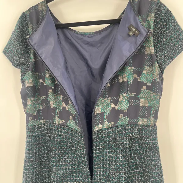 Talbots Tweed Dress Sz 16P Office Preppy Old Money Academia Mix Media Metallic - Image 9