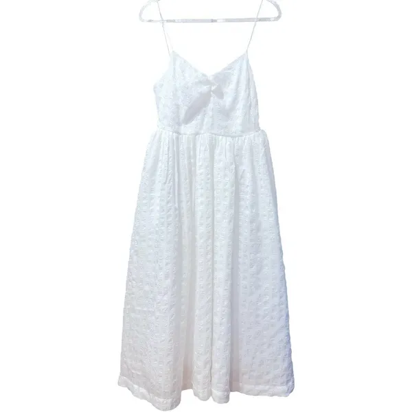 NWT Revolve‎ L'Academie The Marie White Midi Dress Pockets Bridal Size Medium - Image 4