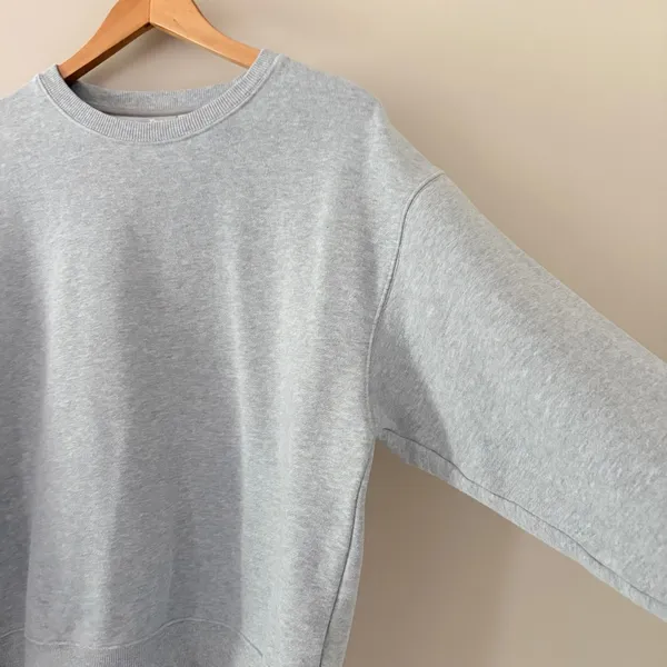 Aritzia Tna Sweatshirt CozyAF Fleece 2 Heather Grey Oversized Crewneck Pullover - Image 7
