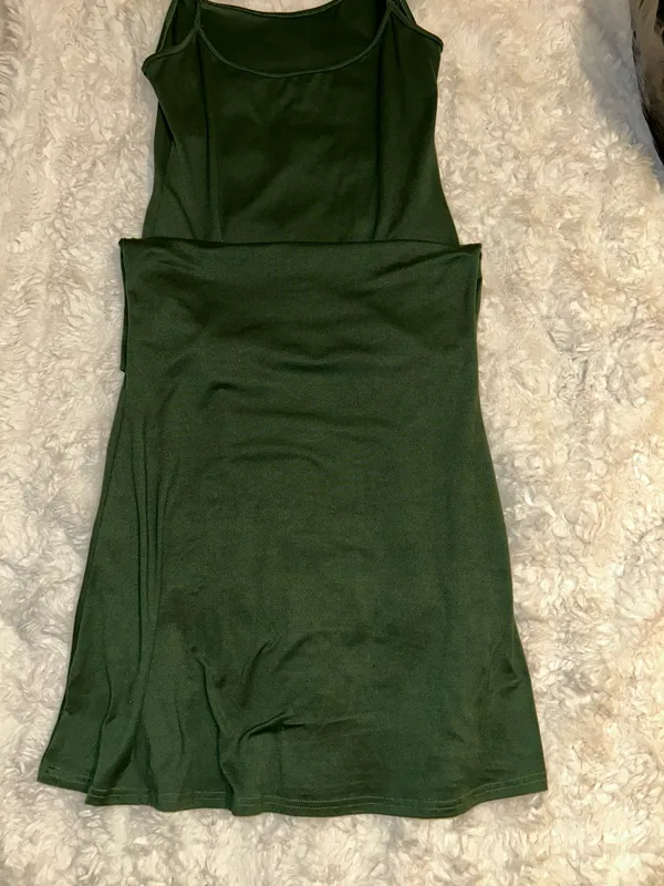 SheIn NWOT Solid Green Cami Long Soft Lounge Dress - Image 12