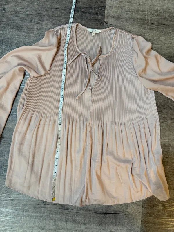 LUCKY BRAND Pleated Peasant Top in Blush - Image 8