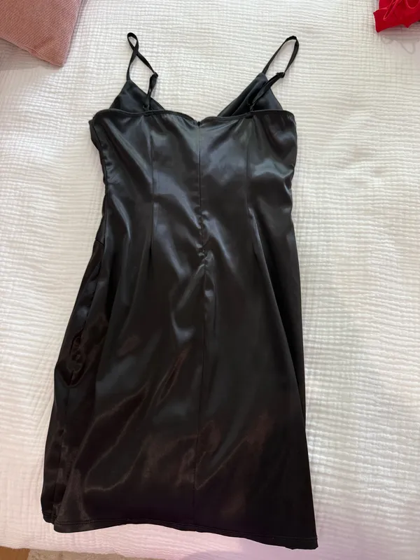 Lulus pleather black mini dress - Image 4