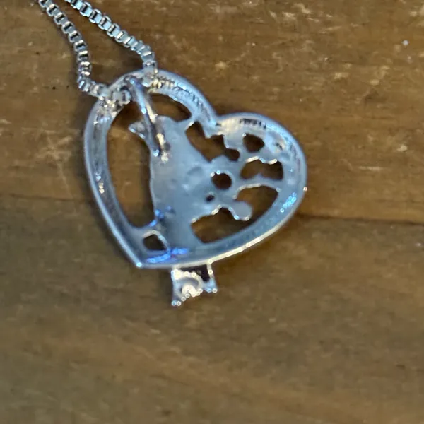 Palm Beach silver tone Cardinal pendant necklace - Image 3
